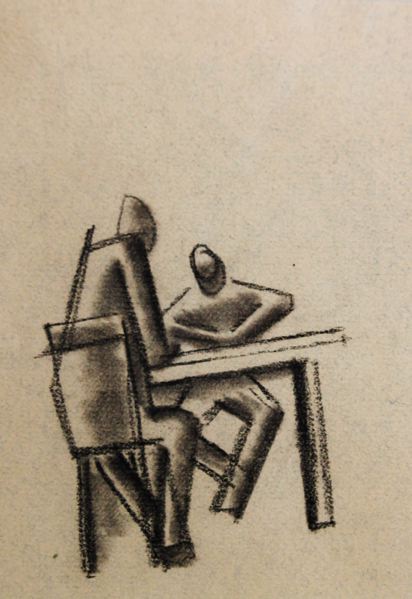 Two Figures at a Table