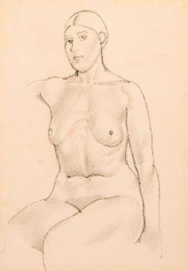 Female Life Study, Sitting