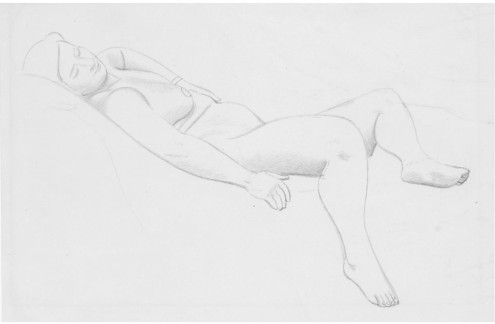 Female Life Study, Reclining