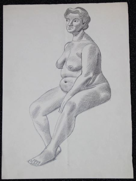 Female Life Study, Sitting