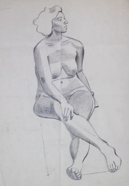 Female Life Study, Sitting