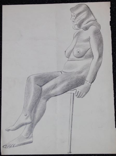 Female Life Study, Sitting