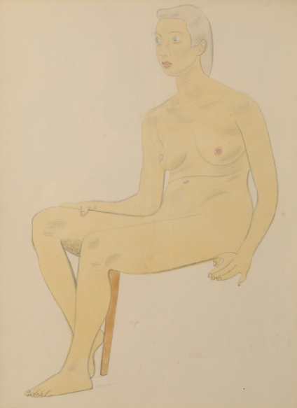 Female Life Study, Sitting