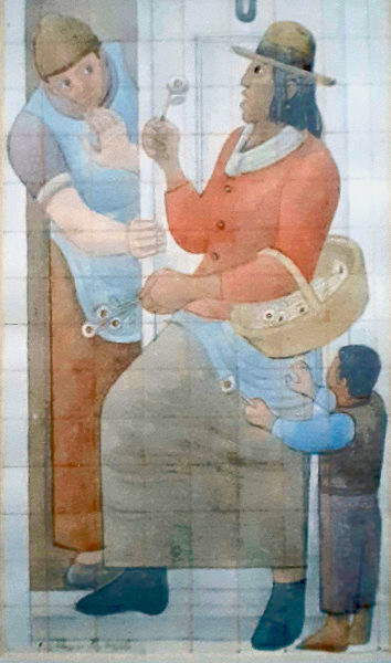 The Gypsy Flower Seller -- study