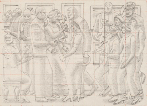 The London Group Gives a Reception -- study
