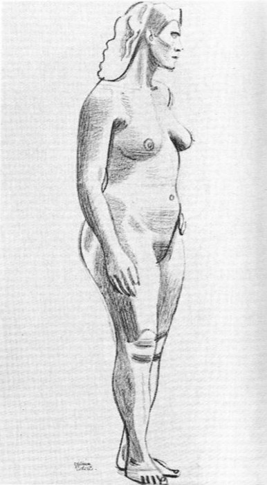 Female Life Study, Standing