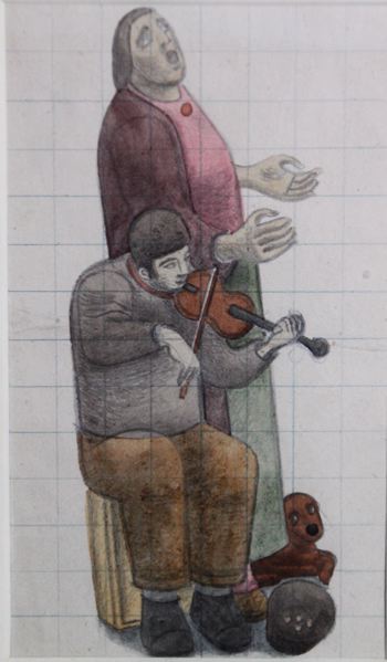 Street Musicians/ Fragment of Female Life Drawing