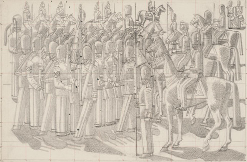 Trooping the colour -- study