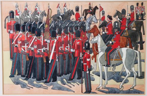 Trooping the Colour -- study