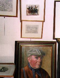 Self-portrait in studio